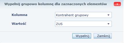 Przypisz kontrahenta do poszczególnych składników (według typu grupowy lub indywidualny). Możesz skorzystać z operacji wypełniania grupowego.