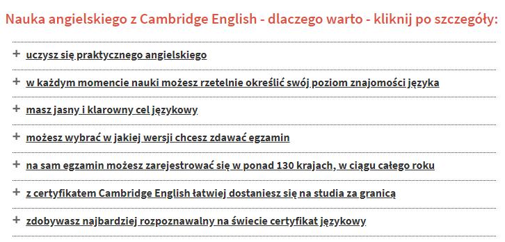 egzamin Nauka angielskiego z Cambridge English
