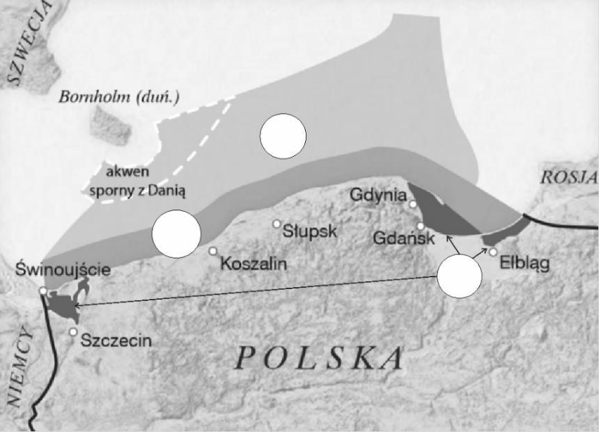 Oznaczenie Nazwa formy polodowcowej (nr) 1 wzniesienia (wzgórza) moreny czołowej (morena czołowa) 2 pradolina 3 sandr (równina sandrowa, stożek sandrowy) 4 obszar moreny dennej (morena denna) 5