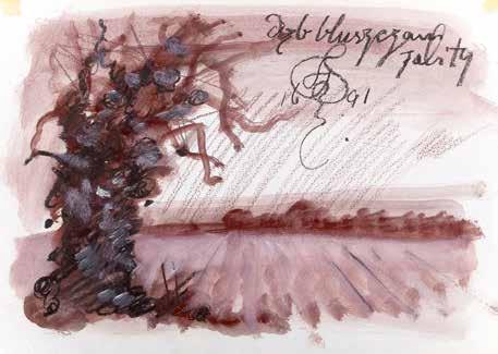 53 Dąb, z cyklu Pejzaże akwitańskie, 1991 akwarela, pastel, papier, 21 29,7 cm