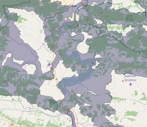 Rysunek 9. Gmina Gródek nad Dunajcem na tle korytarzy ekologicznych Źródło: Mapa korytarzy ekologicznych w Polsce http://mapa.korytarze.pl/ (dostęp dnia 22.03.2017 r.