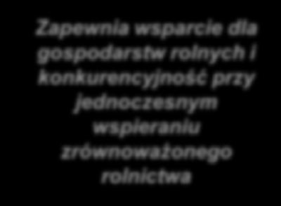 138 MLD EUR WPR Jest wspólną polityką na szczeblu UE umożliwiającą dostosowanie do lokalnych warunków Zapewnia wsparcie dla gospodarstw rolnych i konkurencyjność przy