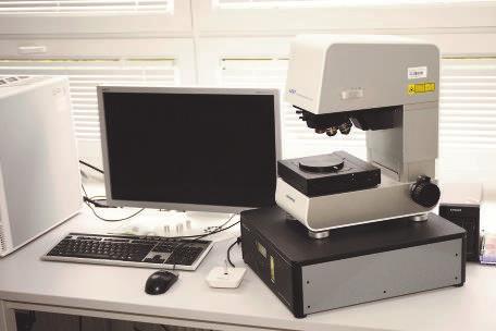 Laserowy mikroskop konfokalny Olympus Lext OLS 4000 powiększenie 120-17 000x; badania w świetle spolaryzowanym; badania z wykorzystaniem promieniowania UV;