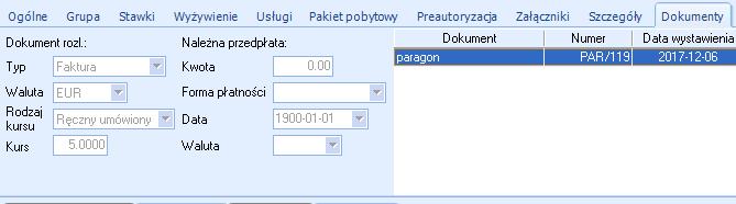 C nweg w wersji 2018.1 FR01 Check-ut Na knie wymeldwania gścia ddan pla waluta, rdzaj kursu raz kurs spsób działania jest analgiczny jak przy dkumentach sprzedażwych.