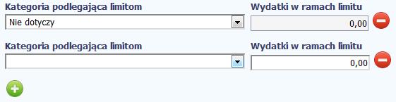 kategorię podlegająca limitom we wskazanym częściowym wniosku o płatność. Jeżeli chcesz pomniejszyć kwoty narastająco, to wpisz wartość ze znakiem -.