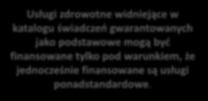 wykraczają poza gwarantowane świadczenia opieki zdrowotnej albo wykazane zostało, że gwarantowana usługa zdrowotna nie może zostać