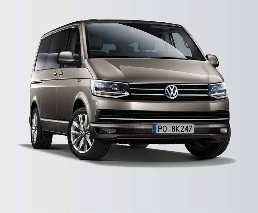 Caravelle Highline Nadwozie Chromowana listwa osłony wlotu powietrza do chłodnicy Dopuszczalna masa całkowita 2.850/3.000/3.080/3.