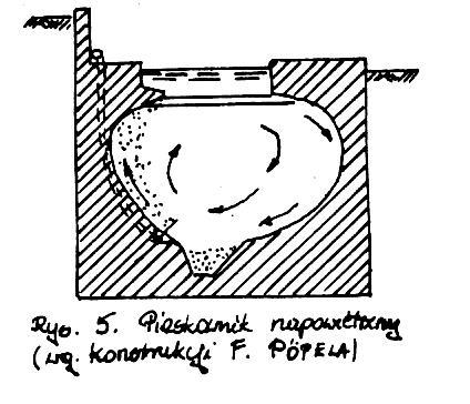 Piaskownik o przepływie