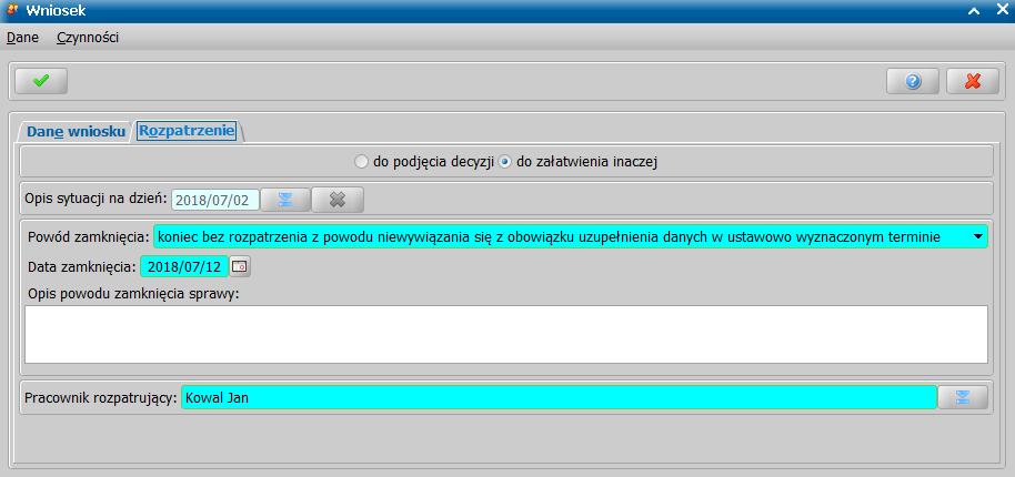 Wniosek o świadczenie dobry start Rozpatrzenie wniosku o świadczenie dobry start Następnie do rozpatrywanego wniosku należy załączyć znajdujący się w teczce rodziny aktualny opis sytuacji, a w razie