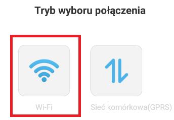 3) Następnie wybierz tryb połączenia: 4) Telefon komórkowy powinien być połączony z Siecią Wi-Fi