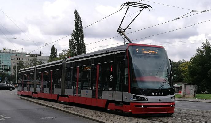 Dane techniczne wagonu tramwajowego SilkWorm [6] 29000 mm 2450 mm 3500 mm 38,5 t Liczba miejsc siedzących 50 Liczba miejsc stojących 224 (8 os.