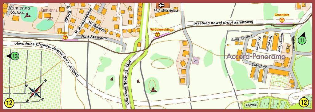 Marcinkowskiego do Sobieszowskiej. Arkusz 11. Malinnik byłby przystankiem na żądanie.