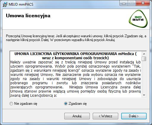 b) zapoznajemy się z treścią licencji, w przypadku