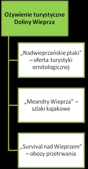 3.1.1. OŻYWIENIE TURYSTYCZNE DOLINY WIEPRZA 39 Tytuł produktu turystycznego: NADWIEPRZAŃSKIE PTAKI OFERTA TURYSTYKI ORNITOLOGICZNEJ Walor podstawowy: Walor (motyw przyciągający) Wielość bardzo