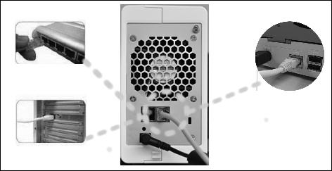 2. Użyj kabla sieciowego LAN aby podłączyć serwer do switcha/routera/huba. 3.