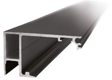 5 materiał: aluminium material: aluminium TS-TRFIX460 Prowadnica górna z panelem stałym Top track
