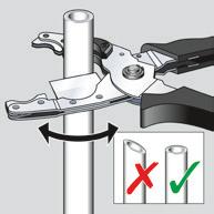 System złączek zaprasowywanych Viega Smartpress Zasady stosowania Przycinanie rur Do przycinania rur