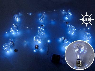 30 cm Lampki LED żarówka multikolor, 20 LED 3xAA, zmienia kolor;