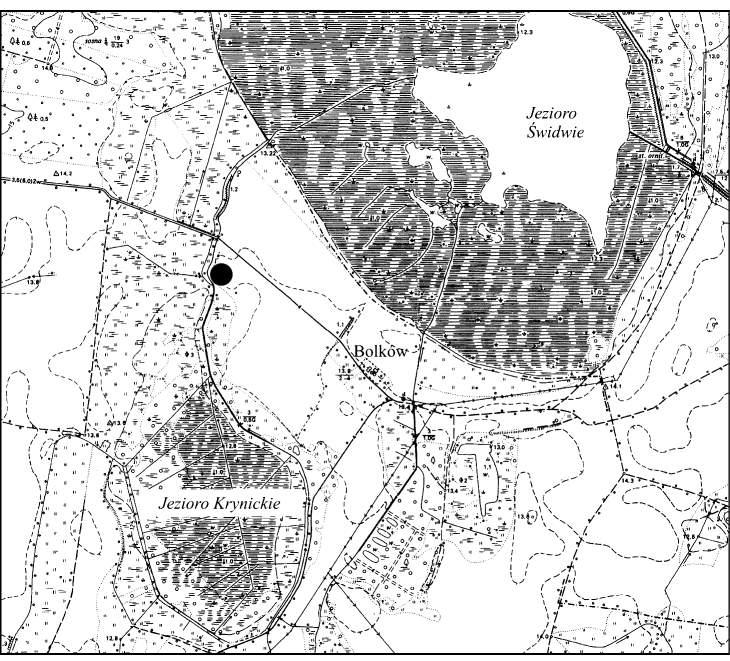 Ryc. 2. Lokalizacja stanowiska Bolków 1. Oprac. T.