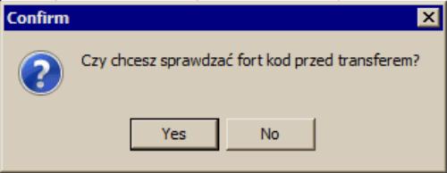 Instrukcja programowania w programie MAX LadderSOFT 4.2 Wgranie aplikacji do sterownika Aby przesład stworzony schemat należy wejśd w zakładkę Komunikacja -> Transfer kodu do urządzenia.