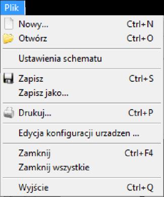 ------------------------------------------------------------------------------------------------------ Ustawienia schematu - zmiana liczby pól obszaru projektu (kolumn i linii) oraz czasu głównego