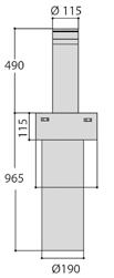 Model zapory Parametr STOPPY B 115/500 STOPPY B 00/700 Zasilanie 30 V +/- 10% 50/60 Hz Moc silnika 130 W Centrala sterująca PERSEO CBE Ilość cykli na dobę 500 Średnica cylindra (mm) 115 00 Wysokość