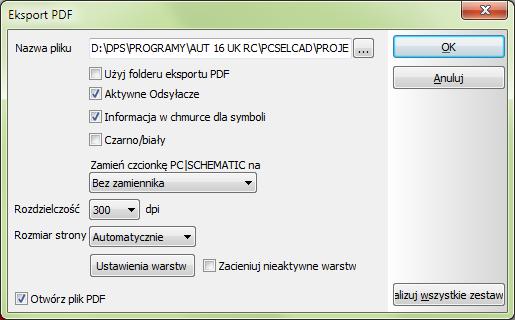 10.3 Zmiany w oknie dialogowym eksportu PDF Dodano pole wyboru, które pozwala zapisywać pliki PDF w odrębnym folderze eksportu PDF. Położenie folderu ustalasz w Ustawienia => Foldery.