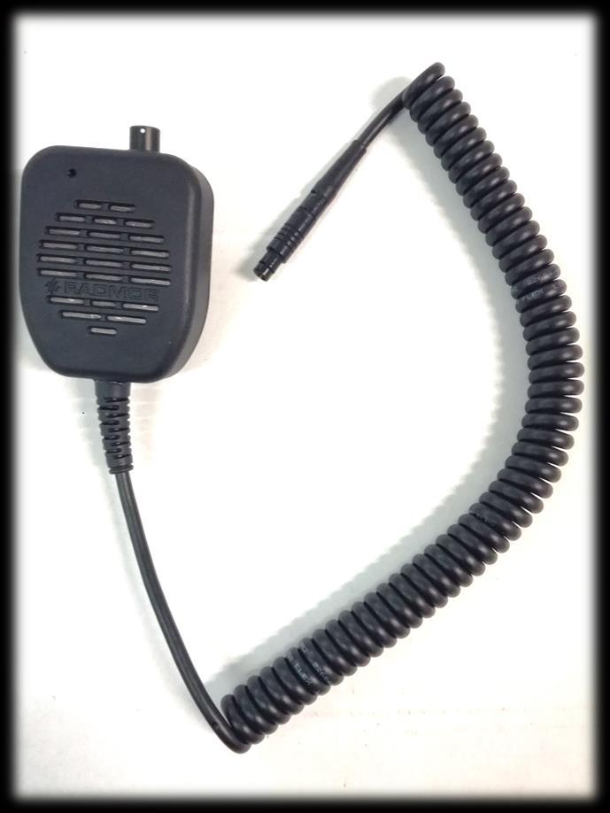 Mikrofon Radmor 01718 Gniazdo przewodu bezpieczeństwa Włącznik nadawania Odbiornik sygnału z