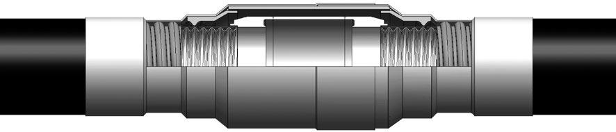 Złącze zintegrowane metoda łączenia: spawanie TIG/lutowanie twarde 4.404 ciśnienie PN 25 L ok. Ø zewn. ID Ø d rękawy termokurczliwe zachodzące min. 80 mm.