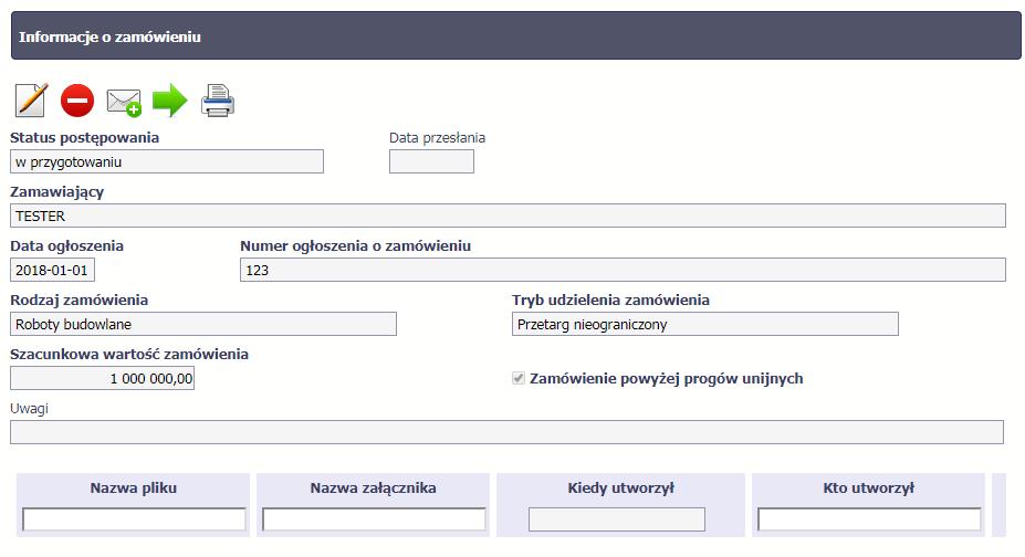 Po poprawie danych możesz zapisać albo przesłać dokument. Jeżeli informacja nie będzie zawierała błędów, SL2014 zapisze/prześle dane.