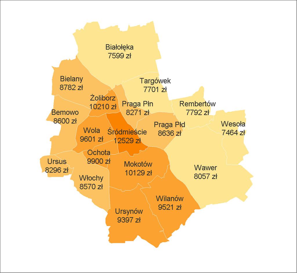 RYNEK WTÓRNY I RYNEK NAJMU MIESZKAŃ Rynek wtórny mieszkań Warszawa» Najwięcej ofert sprzedaży dotyczy mieszkań zlokalizowanych w dzielnicach: Mokotów (1), Śródmieście (1), Ursynów () i Praga Południe