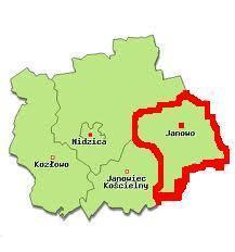 2. PODSTAWOWE INFORMACJE CHARAKTERYZUJĄCE GMINĘ JANOWO 2.1 Położenie geograficzne Gmina położona jest w południowej części woj. warmińsko-mazurskiego nad rzeką Orzyc.