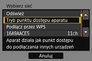 Więcej informacji można znaleźć w dokumencie EOS Utility instrukcja obsługi. Po wybraniu opcji [m] (E-mail) albo innej usługi na ekranie [Przekaż do serwisu internet.