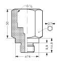 Wymiary z àczki Gwint zewn trzny 1 /4-18 NPT DIN 3852/3-M18 x 1.