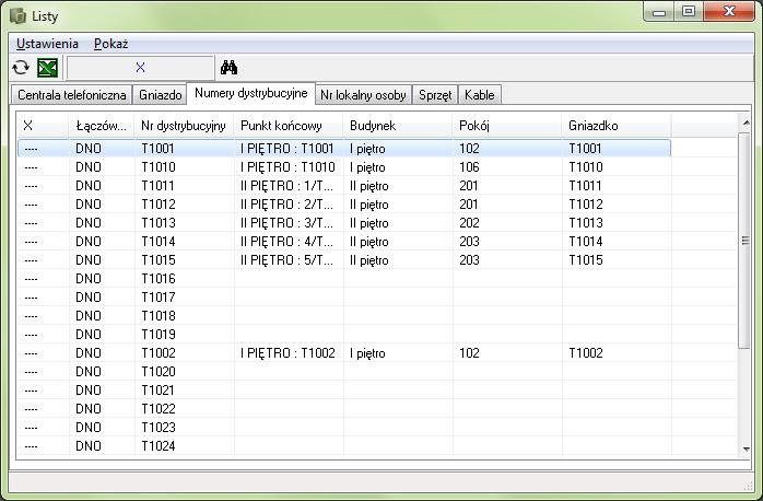 Zestawienia PRZEGLĄD NUMERÓW DYSTRYBUCYJNYCH Kliknij na zakładkę Numery dystrybucyjne i kliknij na przycisk Odśwież.