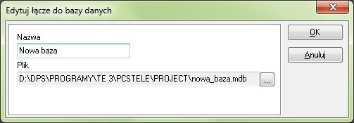 dialogowe Edytuj łącze do bazy danych.