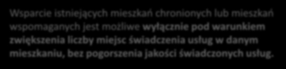 TYP 2 MIESZKANIA CHRONIONE I MIESZKANIA WSPOMAGANE Tworzenie miejsc w nowo tworzonych lub istniejących mieszkaniach chronionych lub wspomaganych MIESZKANIA CHRONIONE należy stosować standard