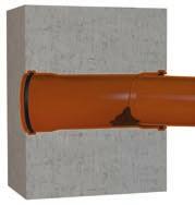 Elementy do wbudowania w ścianę UDM uniwersalna manszeta do rur instalowanych w ścianie pełniących funkcję przepustu UDM-E przepust do ścian typu sandwich Zastosowanie: DIN 18195 część 4 Beton