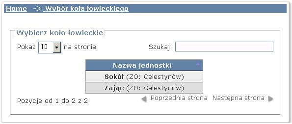 SYSTEM dla Kół Łowieckiech PZŁ Skrócony podręcznik użytkownika Wstęp Program uruchamiamy za pomocą przeglądarki internetowej.