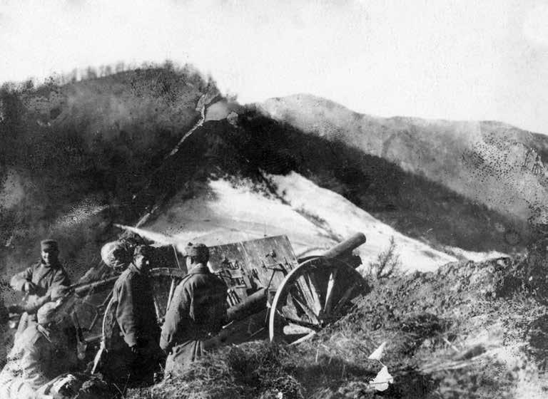 Artylerzyści armii austro-węgierskiej z baterii przydzielonej do wsparcia legionistów