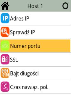 przyciskiem O: Oraz Numer portu