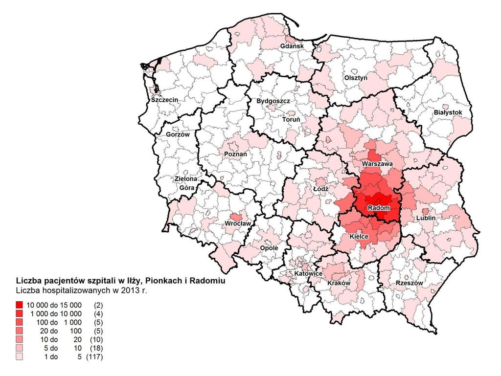 DIAGNOZA OBSZARU WEDŁUG ZIDENTYFIKOWANYCH PROBLEMÓW DOSTĘP DO USŁUG PUBLICZNYCH Z ZAKRESU OCHRONY ZDROWIA ZASIĘG