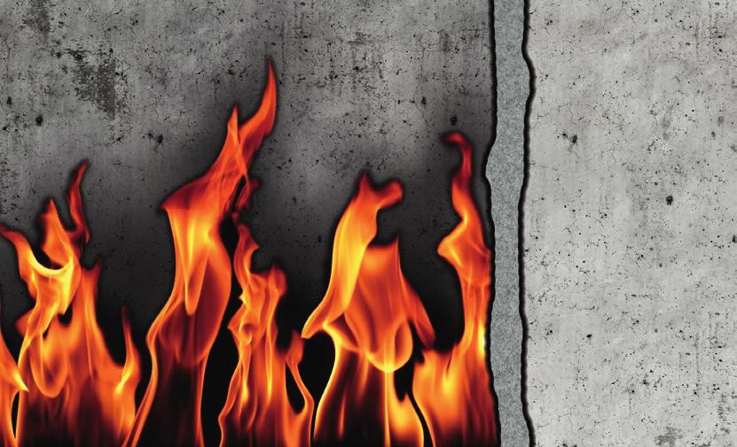 NAJWYŻSZE WYMAGANIA DOTYCZĄCE GRODZENIA FUG I PRZEŁOMÓW KABLOWYCH Przełomy kabli w ścianach i dachach antyogniowych muszą być uszczelniane produktami odpornymi na działanie ognia (klasy F).