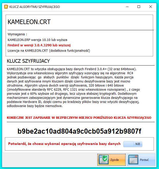 - w razie konieczności wymiany sprzętu (dodanie dysków twardych, zmiana płyty głównej lub upgrade systemu operacyjnego) wymaga się najpierw odszyfrowania bazy danych - podobnie przy przenoszeniu