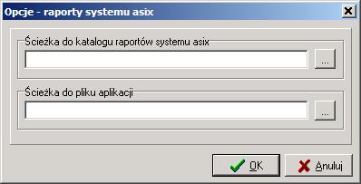 3. Konfiguracja połączeń 3.6.6. Raporty Konfiguracja interaktywna Rysunek: Konfigurator kanałów AsixConnect - opcje - raporty systemu Asix.