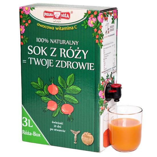 Zawartość witaminy C w tym soku to 450 mg na 100 ml soku (przeprowadzamy regularne