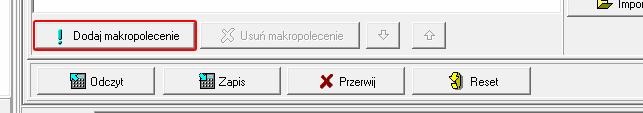 SATEL ETHM-1 Plus 21 16. Kliknij na przycisk Dodaj makropolecenie. Wyświetlona zostanie lista wszystkich zdefiniowanych makropoleceń. 17.