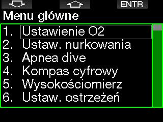 2. USTAWIENIA I MENU G2 Do folderu ustawień można przejść naciskając MENU w wyświetlaniu czasu.