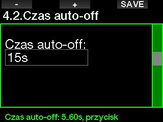 Można wybrać wartość korekty od 0 do 90 w 1 przedziałach, po czym wskazać kierunek Wsch. albo Zach. Polski 2.