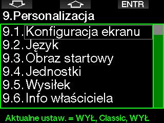 2.9 Personalizacja Tutaj znajdują się ustawienia dotyczące personalizacji.